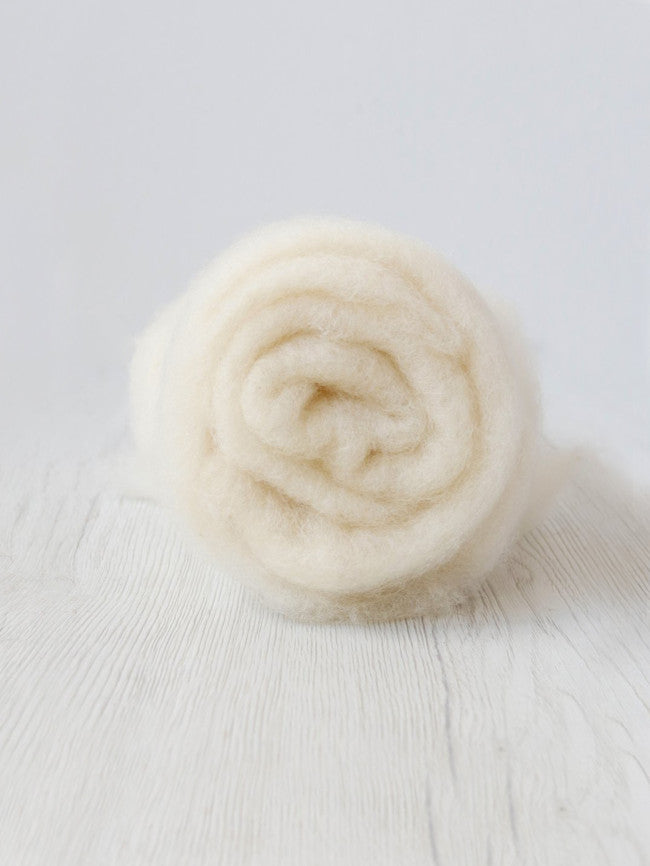 Ivory - Carded Maori Wool Roving