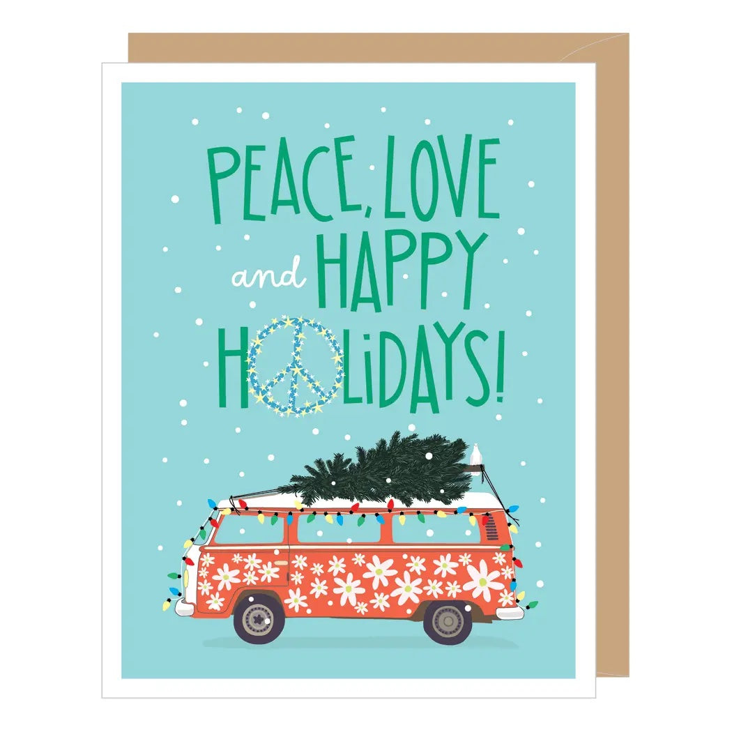 Peace, Love, VW Bus - holiday cards box set from Apartment 2